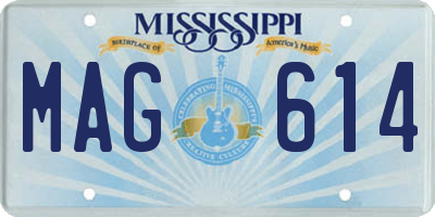 MS license plate MAG614