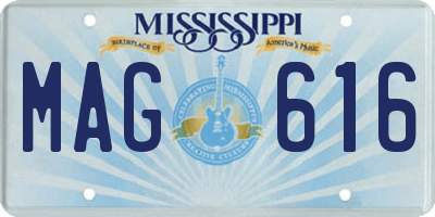 MS license plate MAG616