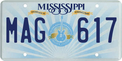 MS license plate MAG617