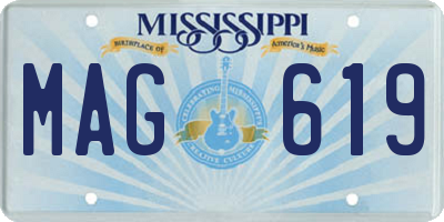 MS license plate MAG619