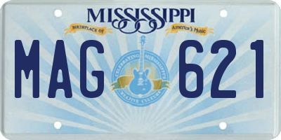 MS license plate MAG621