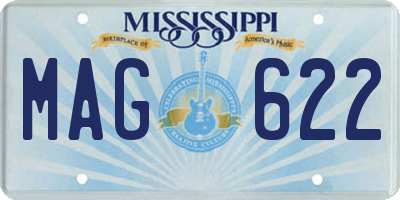MS license plate MAG622