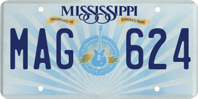 MS license plate MAG624