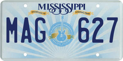 MS license plate MAG627