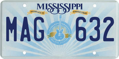 MS license plate MAG632