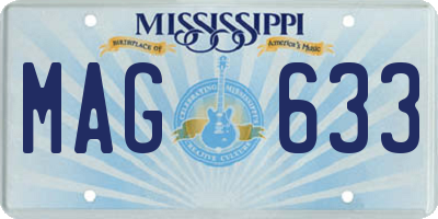 MS license plate MAG633