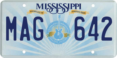 MS license plate MAG642