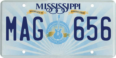 MS license plate MAG656