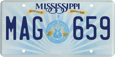 MS license plate MAG659