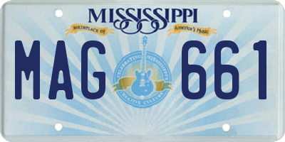 MS license plate MAG661