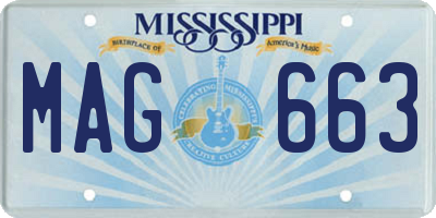 MS license plate MAG663