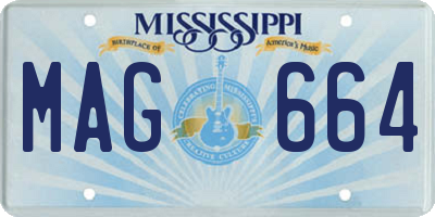 MS license plate MAG664