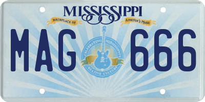 MS license plate MAG666