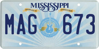 MS license plate MAG673