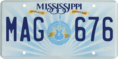 MS license plate MAG676