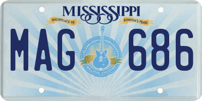 MS license plate MAG686