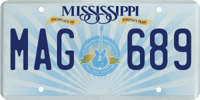MS license plate MAG689