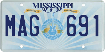 MS license plate MAG691