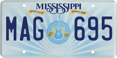 MS license plate MAG695