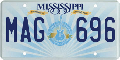 MS license plate MAG696