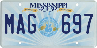 MS license plate MAG697