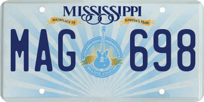 MS license plate MAG698