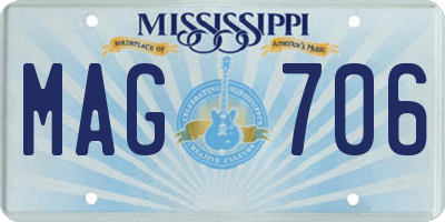 MS license plate MAG706