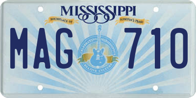 MS license plate MAG710