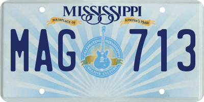 MS license plate MAG713