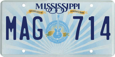 MS license plate MAG714
