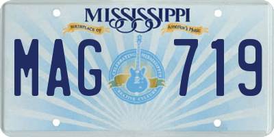 MS license plate MAG719