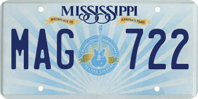 MS license plate MAG722