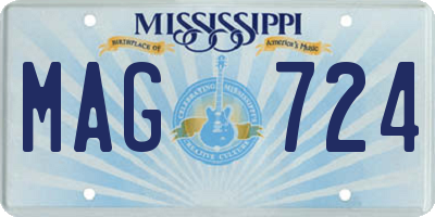 MS license plate MAG724