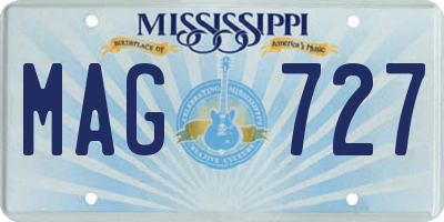 MS license plate MAG727