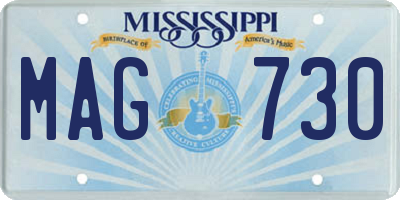 MS license plate MAG730