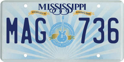 MS license plate MAG736