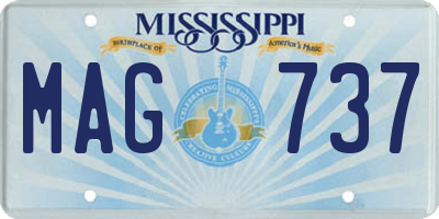 MS license plate MAG737