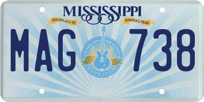 MS license plate MAG738