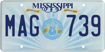 MS license plate MAG739