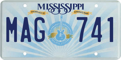 MS license plate MAG741