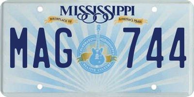 MS license plate MAG744
