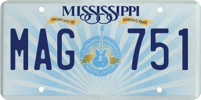 MS license plate MAG751