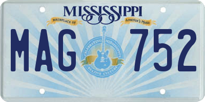MS license plate MAG752
