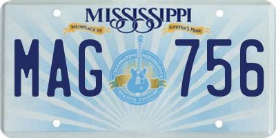 MS license plate MAG756
