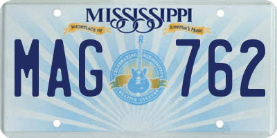 MS license plate MAG762