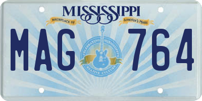 MS license plate MAG764