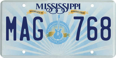 MS license plate MAG768