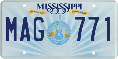 MS license plate MAG771