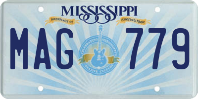 MS license plate MAG779