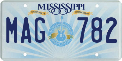 MS license plate MAG782
